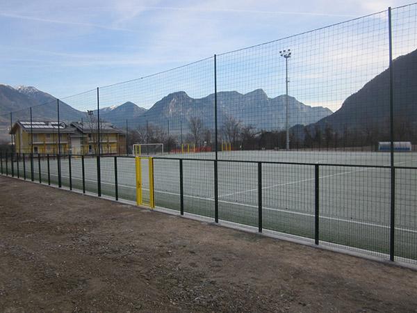 Recinzione campo da calcio Borgo Valsugana