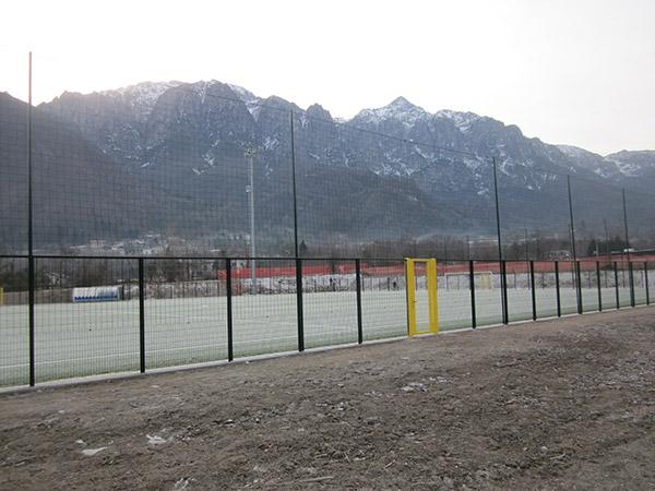 Recinzione campo da calcio Borgo Valsugana