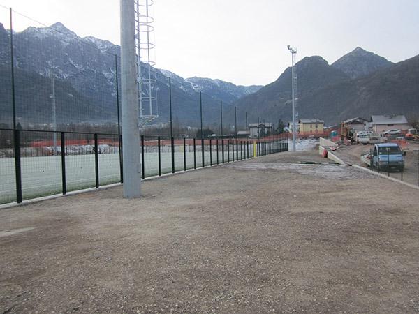 Recinzione campo da calcio Borgo Valsugana